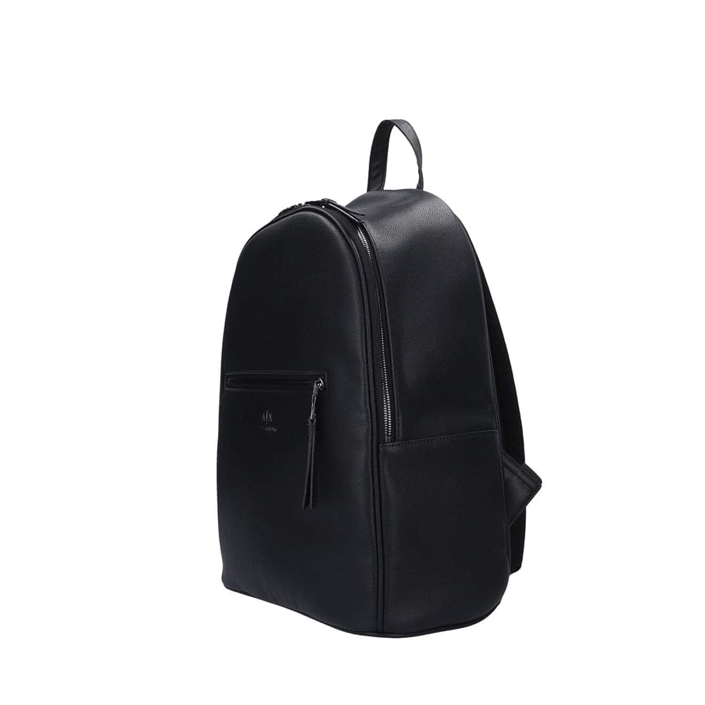 Armani Exchange ブラック レザーバックパック Amazon.com | Armani Exchange mens Eco-leather Backpack